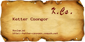 Ketter Csongor névjegykártya